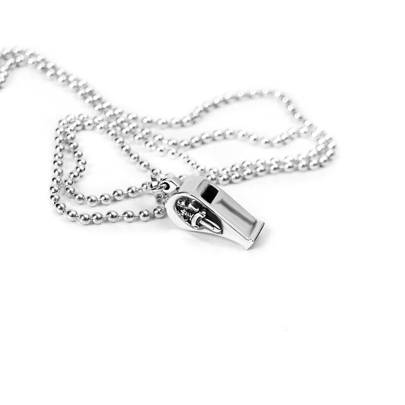 Authentic Chrome Hearts Mini Dagger Whistle Pendant â€“ front view
