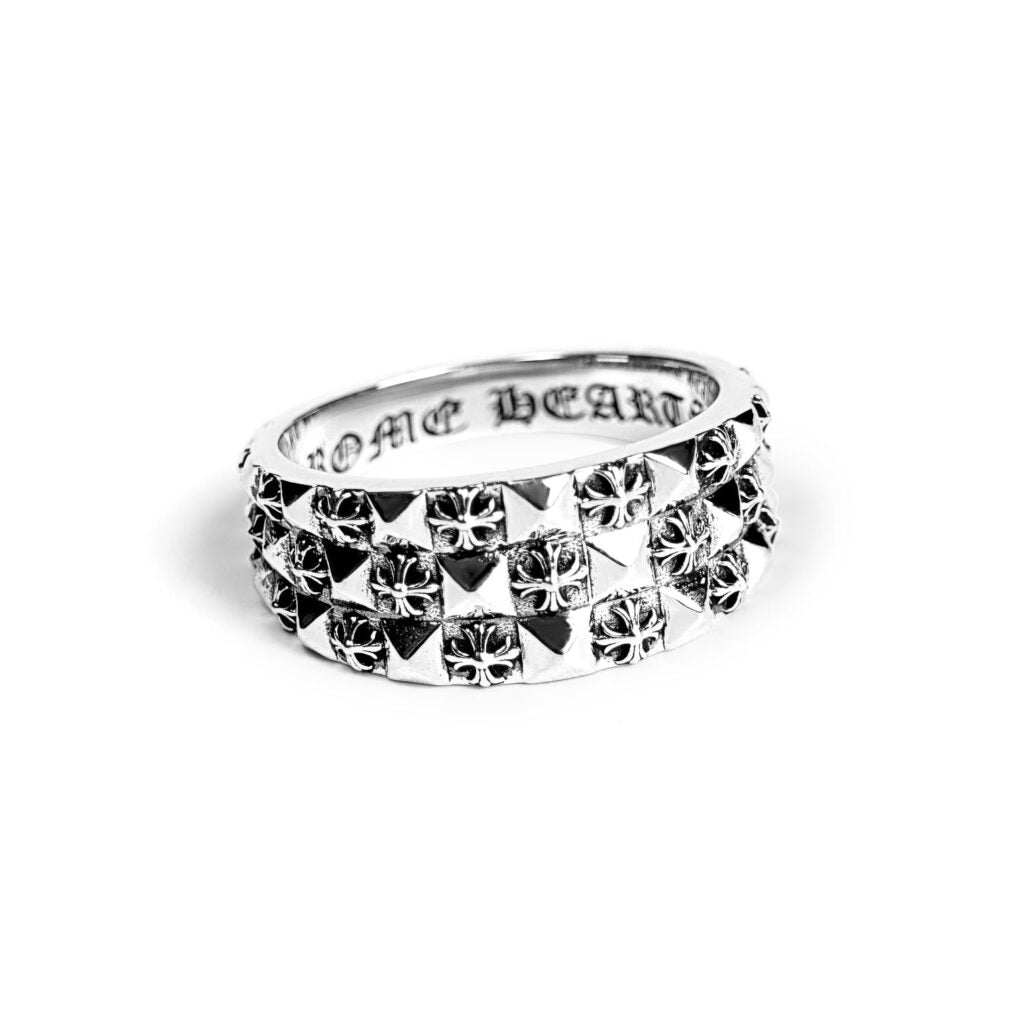 Authentic Chrome Hearts Multi CH Plus Stack Ring – front view