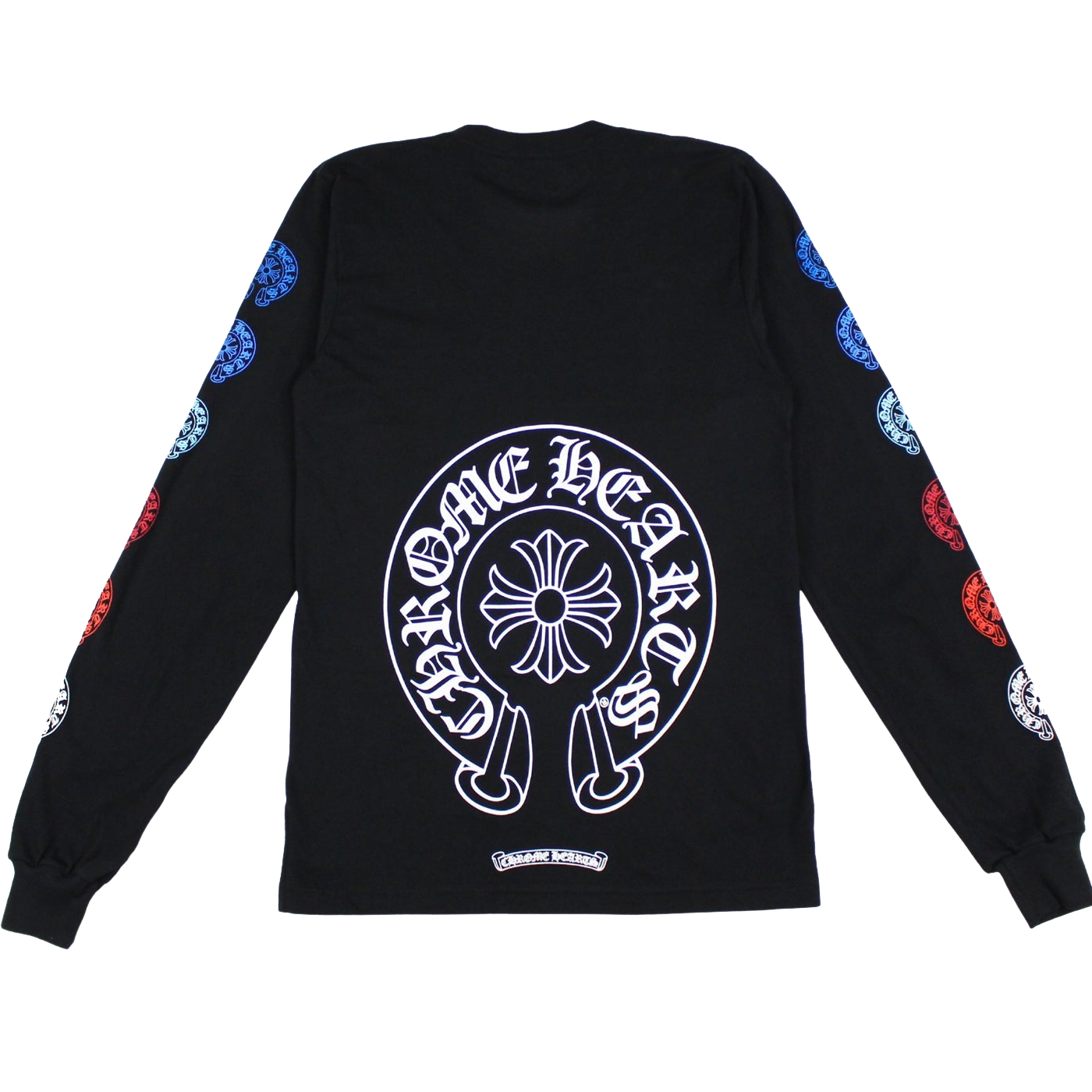 CH Multi Color Horseshoe Long Sleeve T-Shirt – shirt detail close-up