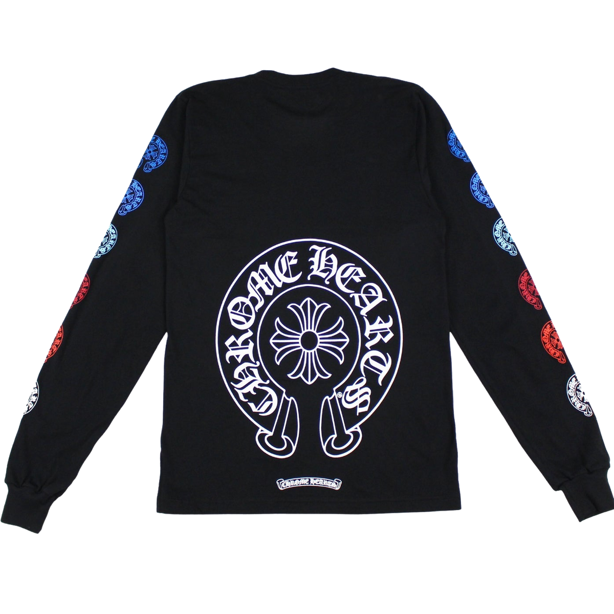 Authentic Chrome Hearts CH Multi Color Horseshoe Long Sleeve T-Shirt – front view