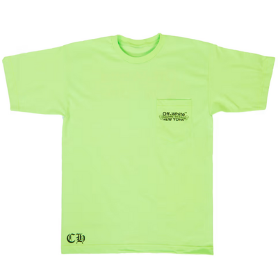Authentic Chrome Hearts Off White Chrome Hearts New York Green Shirt – shirt front view