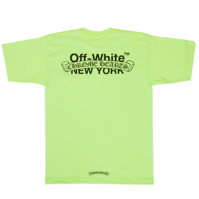 Authentic Chrome Hearts Off White Chrome Hearts New York Green Shirt – front view
