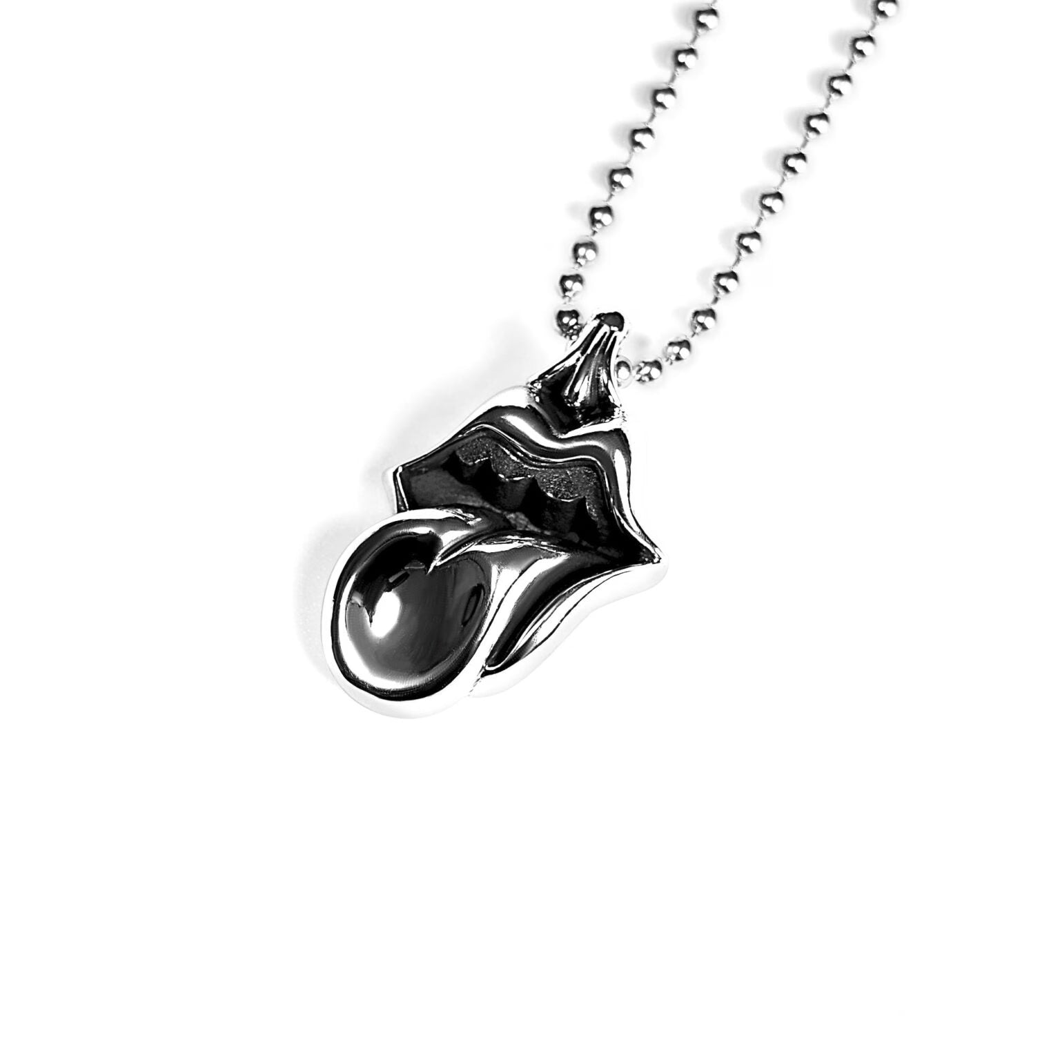 Authentic Chrome Hearts Rolling Stones Lip & Tongue Pendant â€“ front view