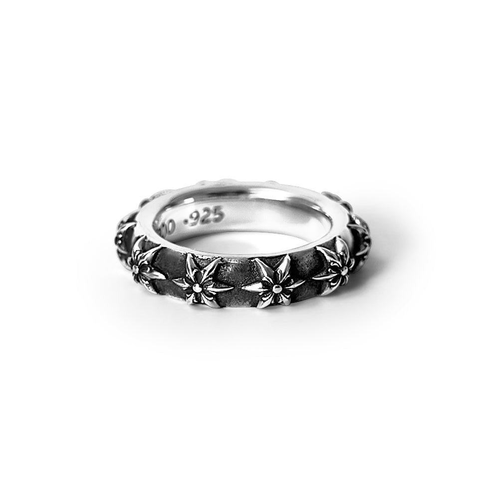 Authentic Chrome Hearts Star Band Ring – front view