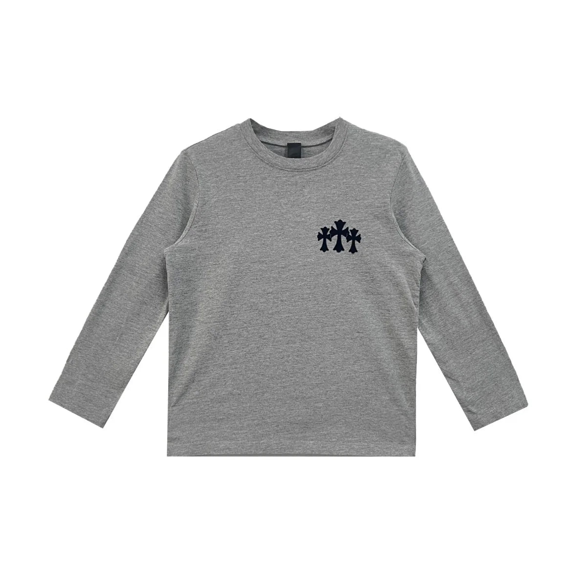 Authentic Chrome Hearts Grey Chrome Hearts Long Sleeve – shirt front view