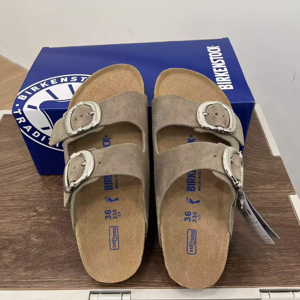 Chrome Hearts Birkenstock Arizona Taupe Suede - Chrome Hearts Jewelry
