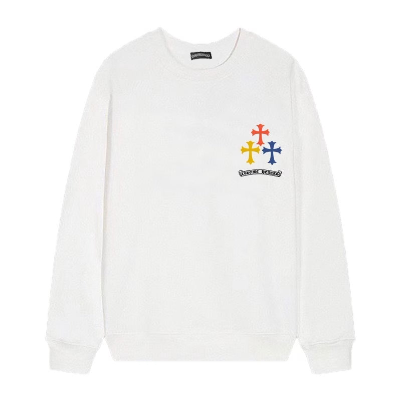Authentic Chrome Hearts Chrome Hearts Multi Color Horseshoe Crewneck Sweatshirt â€“ front view
