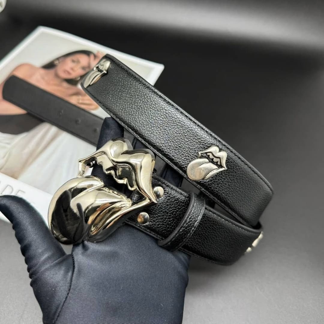 Authentic Chrome Hearts Chrome Hearts Sculptural Buckle Belt â€“ front view