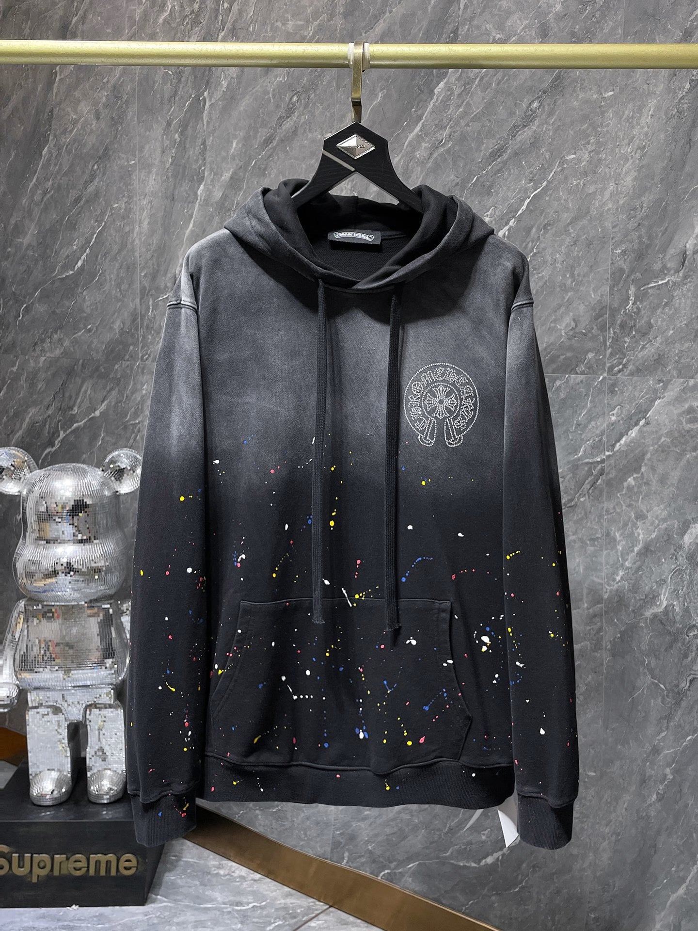 Authentic Chrome Hearts Women’s Chrome Hearts Hoodie Black â€“ front view