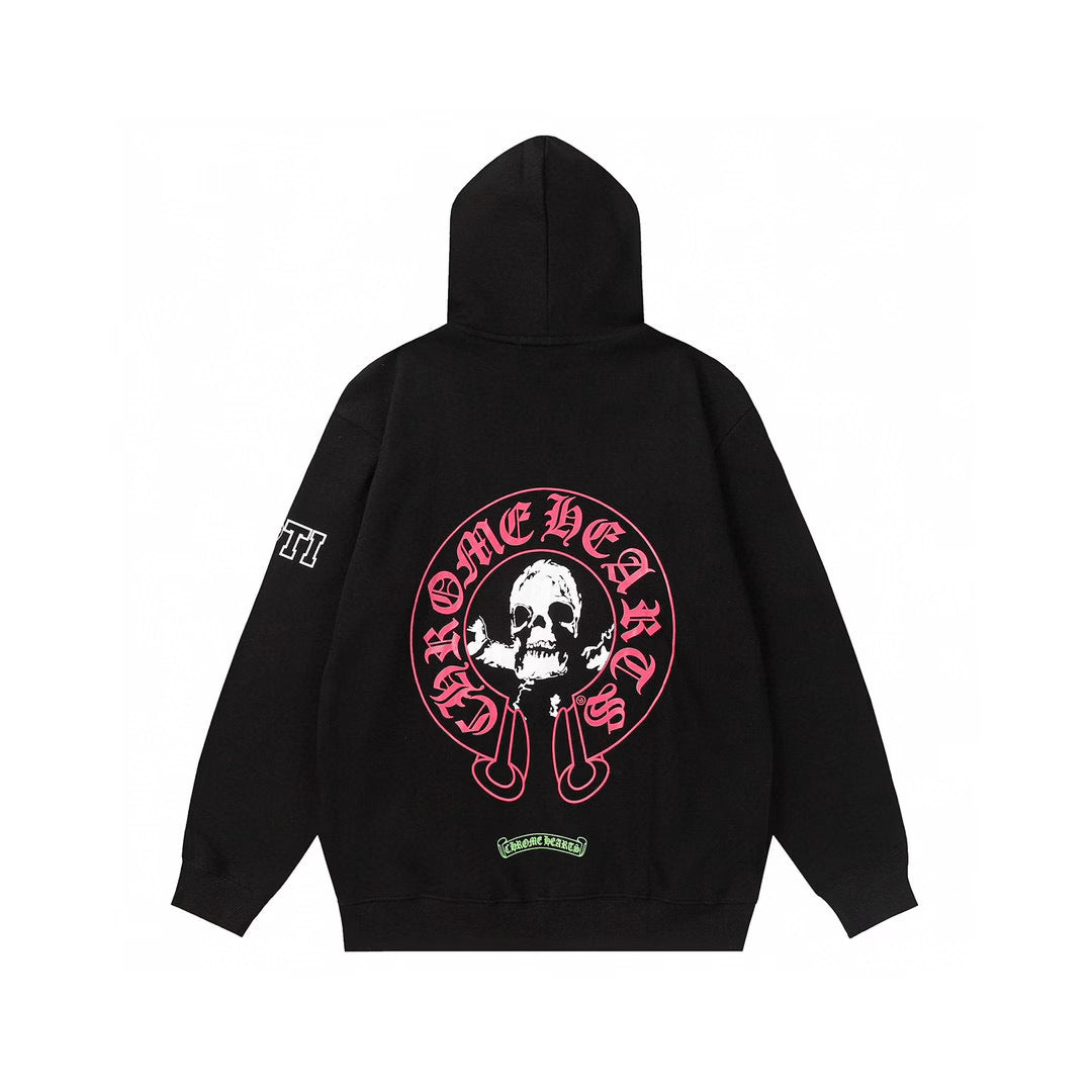 Authentic Chrome Hearts Chrome Hearts Foti Horseshoe Hoodieâ€‹ â€“ front view