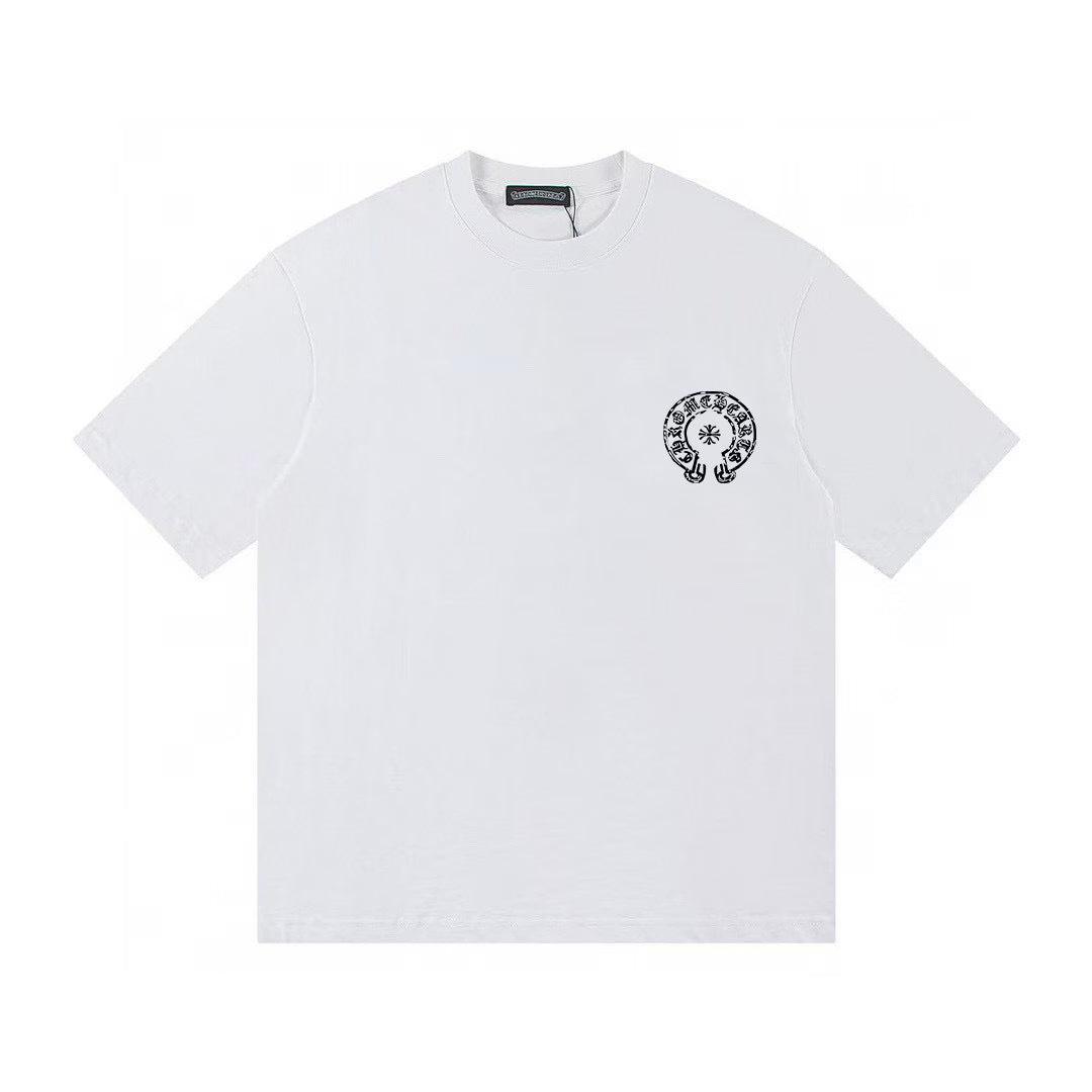 Authentic Chrome Hearts Chrome Hearts Gothic Cross Graphic T-Shirt â€“ White â€“ front view