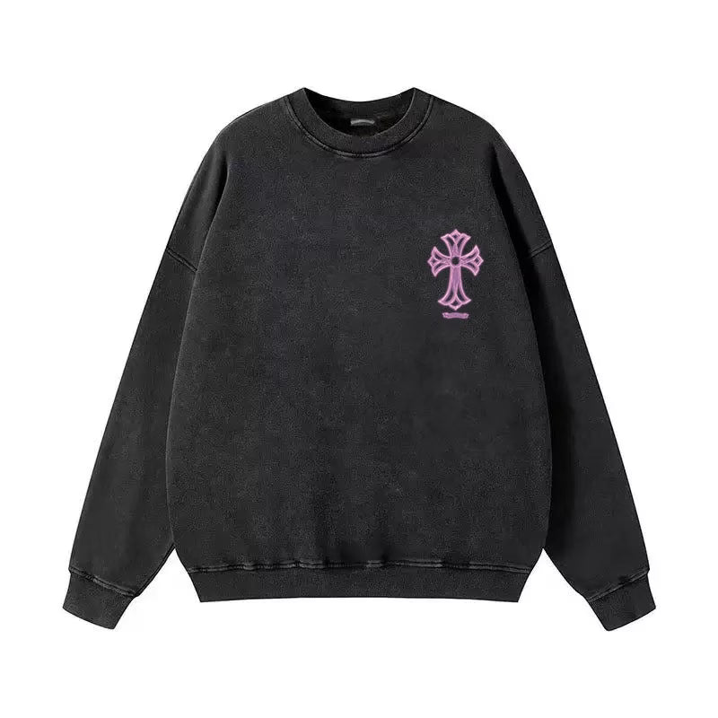 Authentic Chrome Hearts Chrome Hearts Neon Pink Cross Long Sleeve â€“ front view
