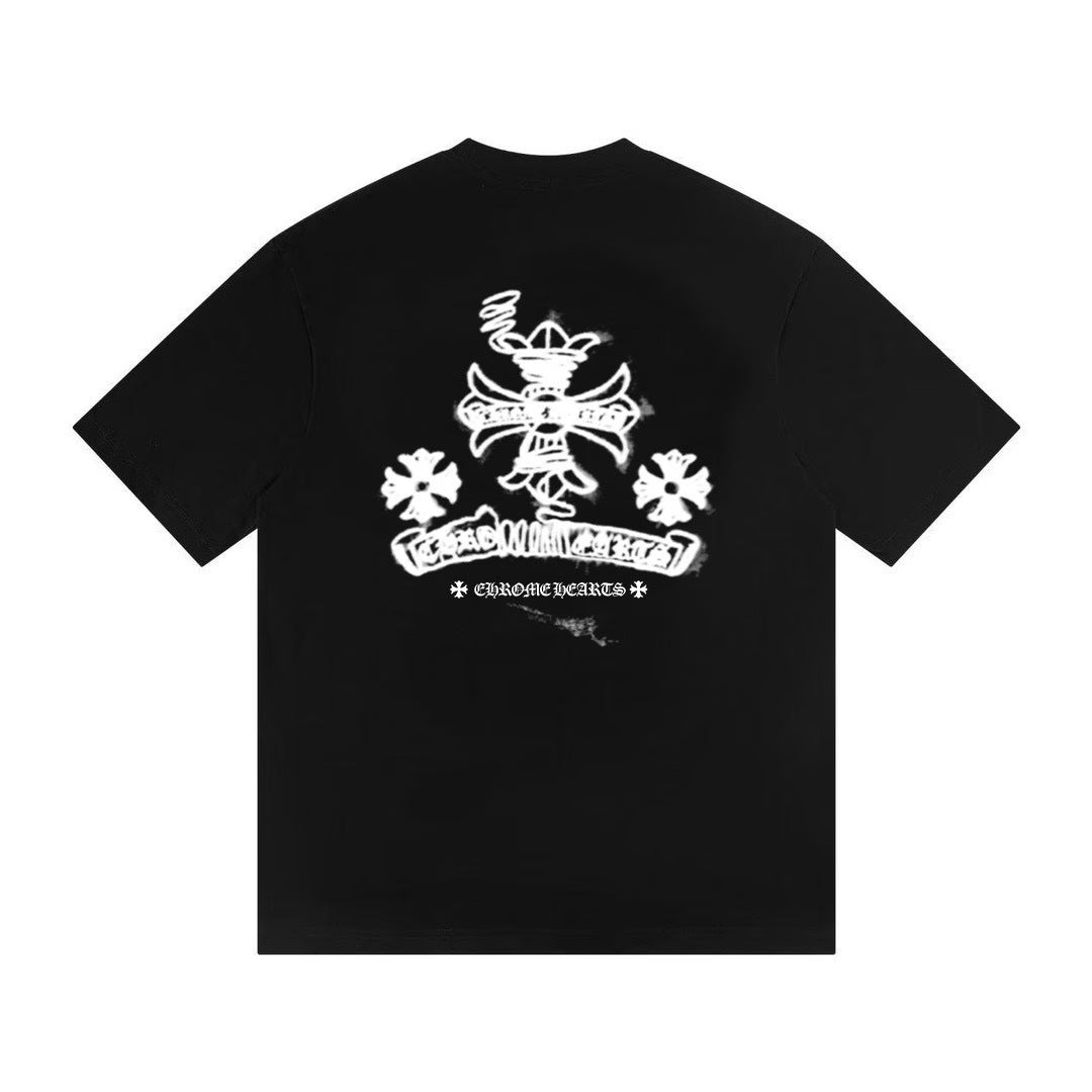 Authentic Chrome Hearts Chrome Hearts Malibu Cross T-Shirt Black â€“ front view
