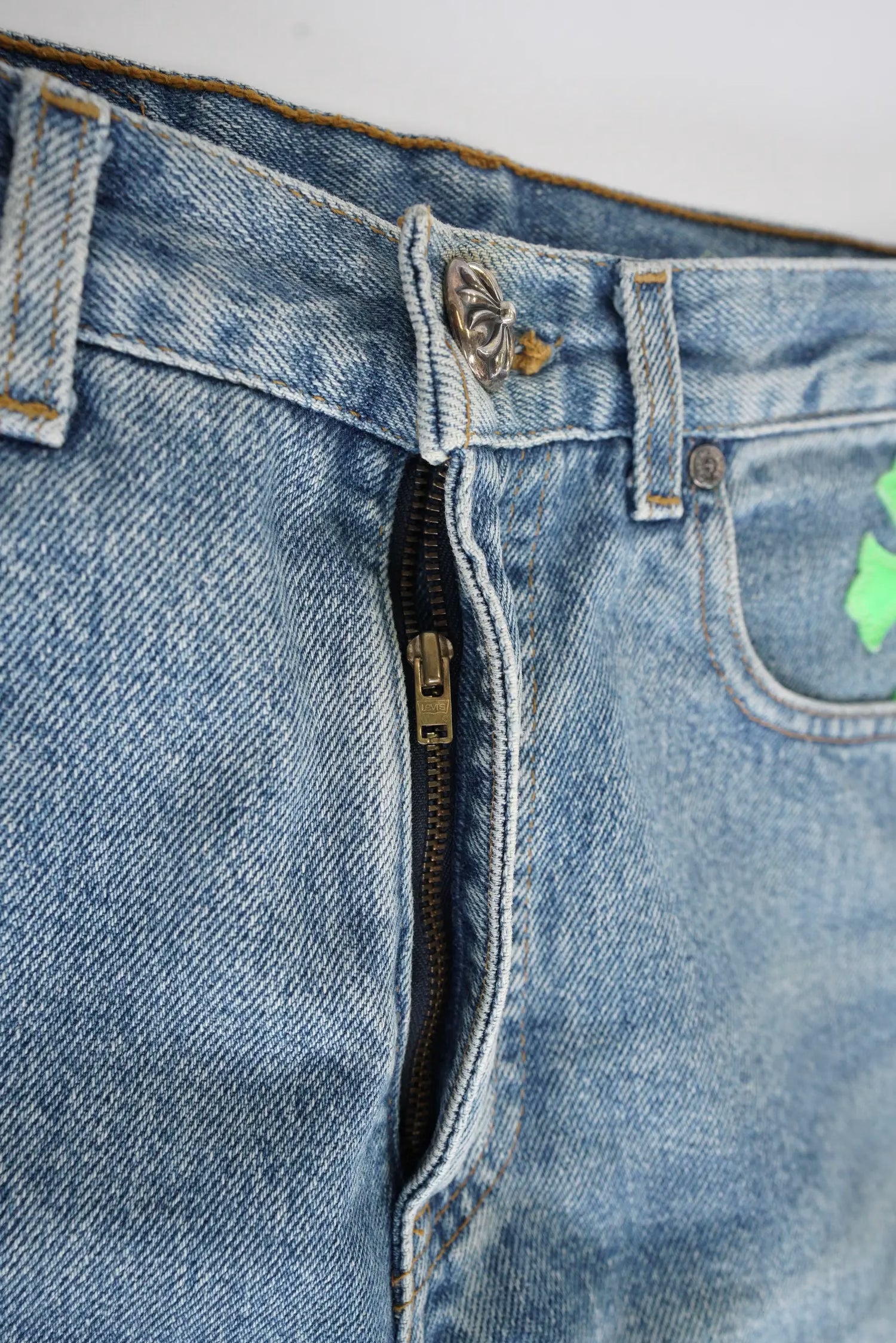 Authentic Chrome Hearts Chrome Hearts Jeans Grailedâ€‹ â€“ front view
