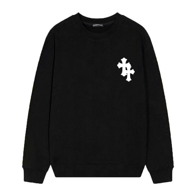 Authentic Chrome Hearts Chrome Hearts Floral Cross Long Sleeve (Black) â€“ front view