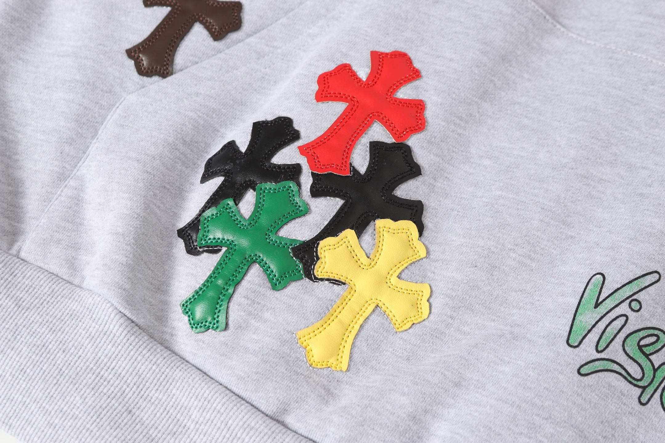 Authentic Chrome Hearts Chrome Hearts Multicolor Grey Hoodie â€“ front view
