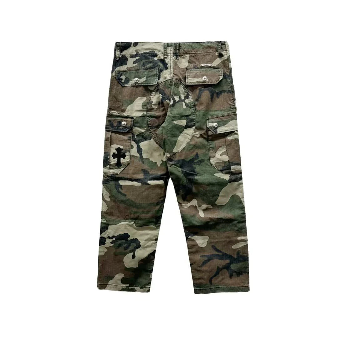 Authentic Chrome Hearts Chrome Heart Cargos Camo – piece front view