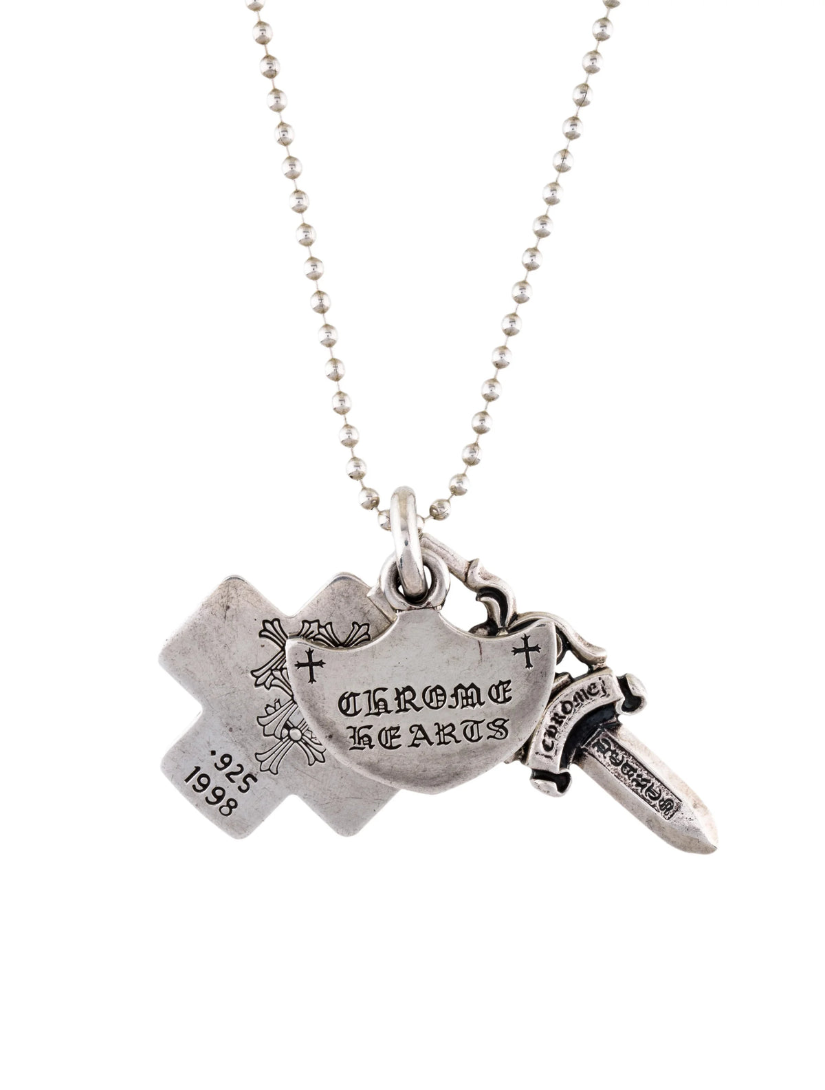 Chrome Hearts 3 Trinkets Necklace Pendant - Chrome Hearts Necklace (photo 1)