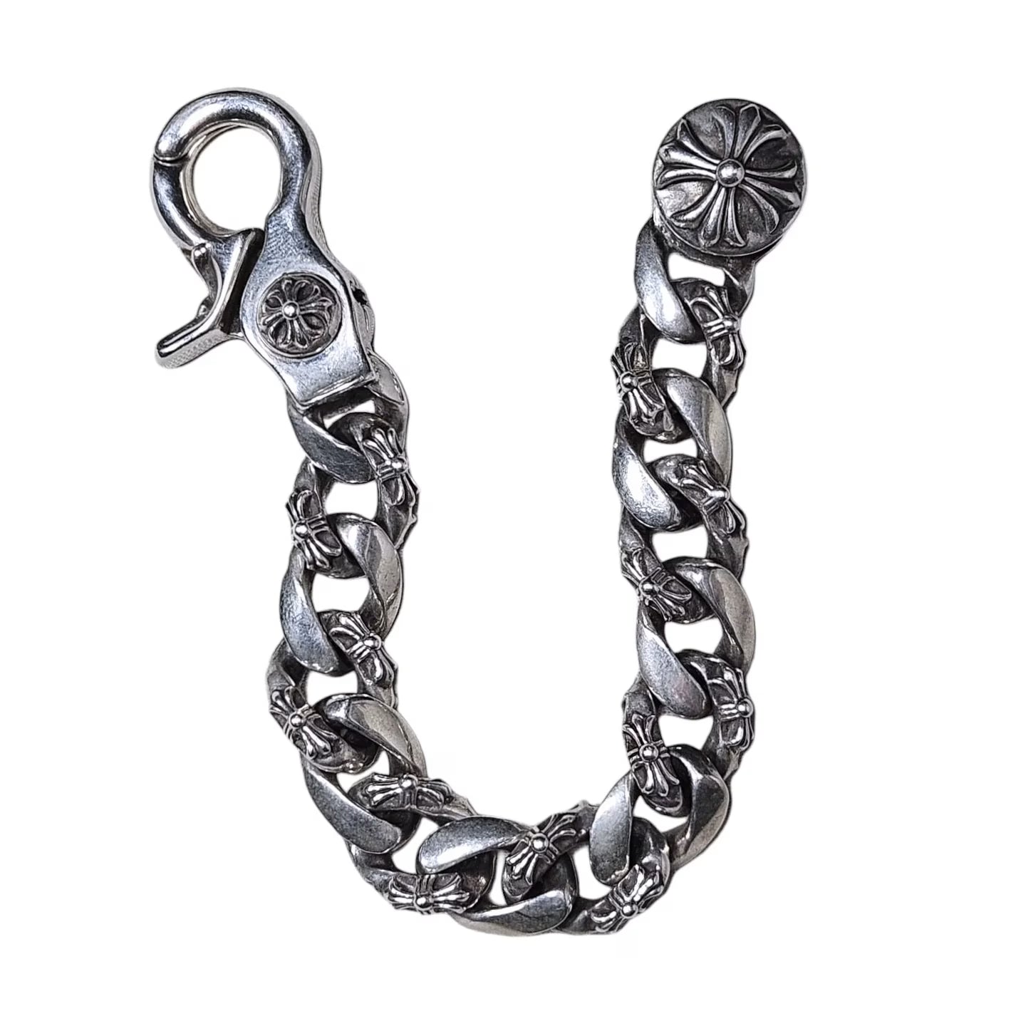 Authentic Chrome Hearts Chrome Hearts Fancy Link Bracelet â€“ front view