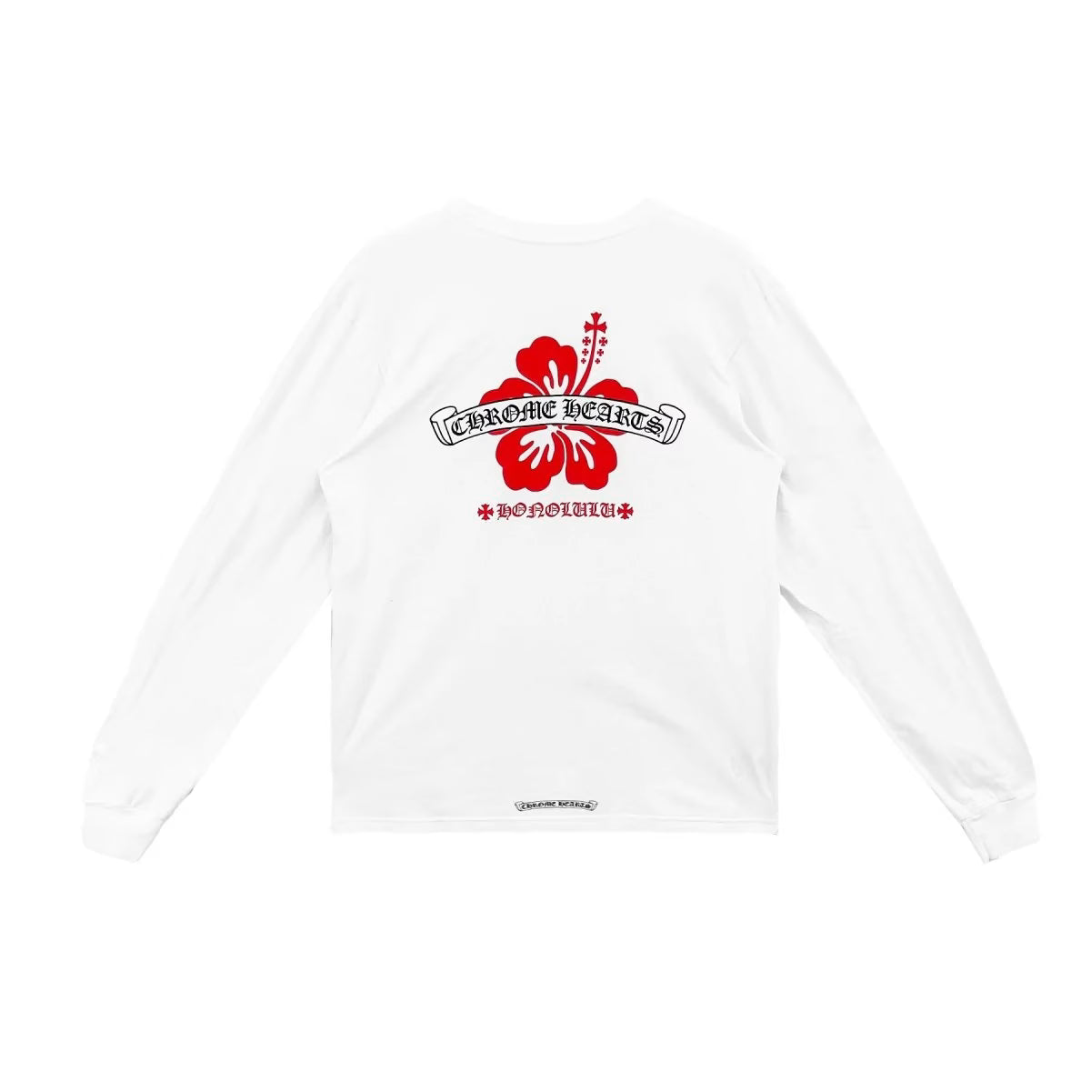 Authentic Chrome Hearts Chrome Hearts Honolulu Hibiscus Flower Long Sleeve Shirt â€“ front view