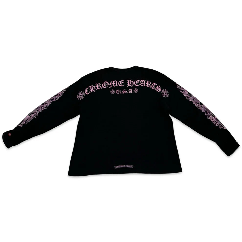 Chrome Hearts Pink Thermal Long Sleeve – shirt front view