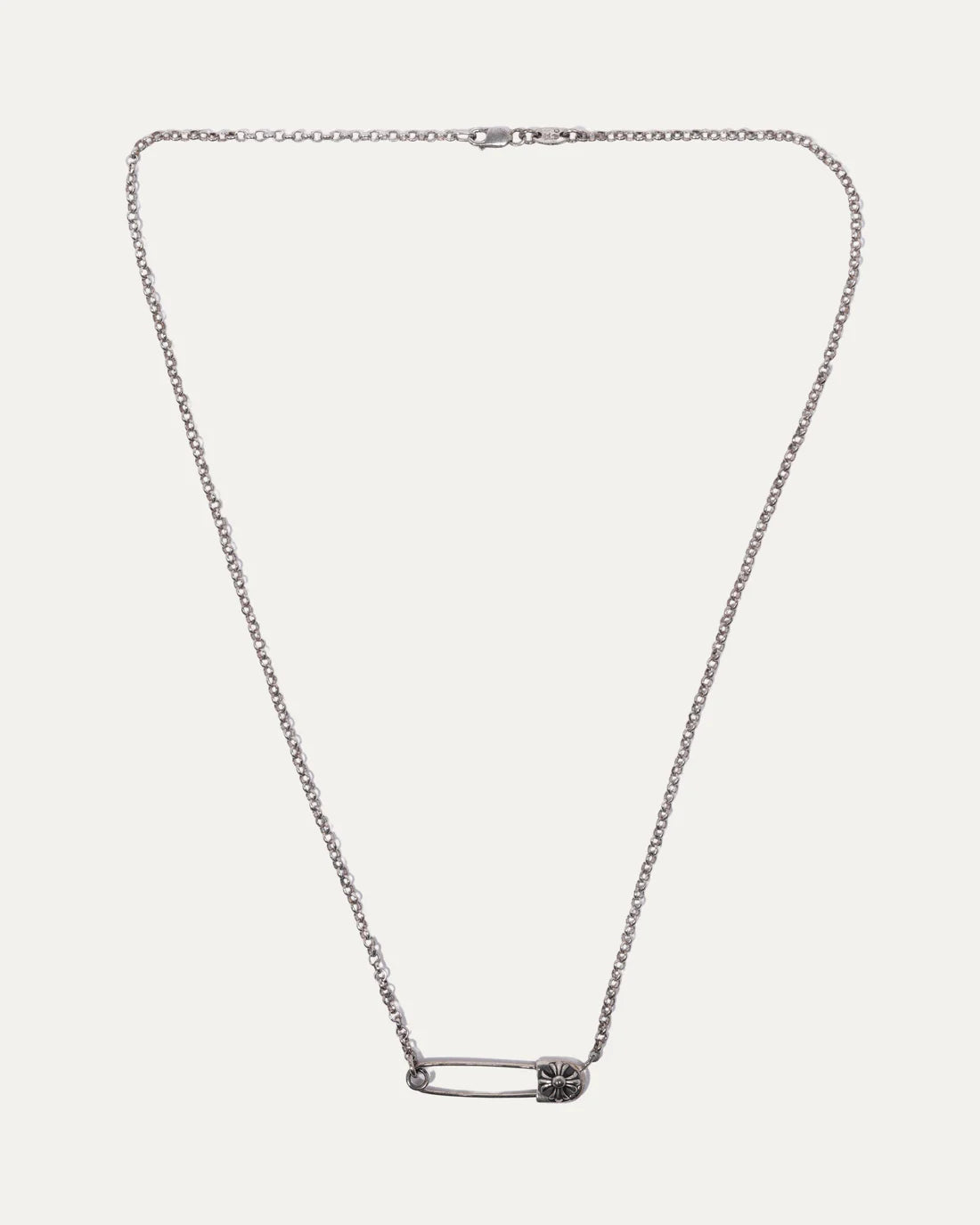 Chrome Hearts Safety Pin Necklace – necklace front view