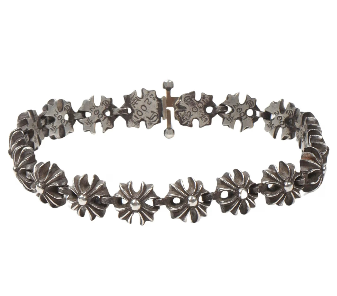 Authentic Chrome Hearts Chrome Hearts Tiny Plus Braceletâ€‹ â€“ front view