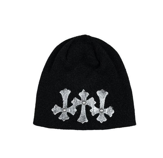 Chrome Hearts Triple Cross Beanie – hat front view