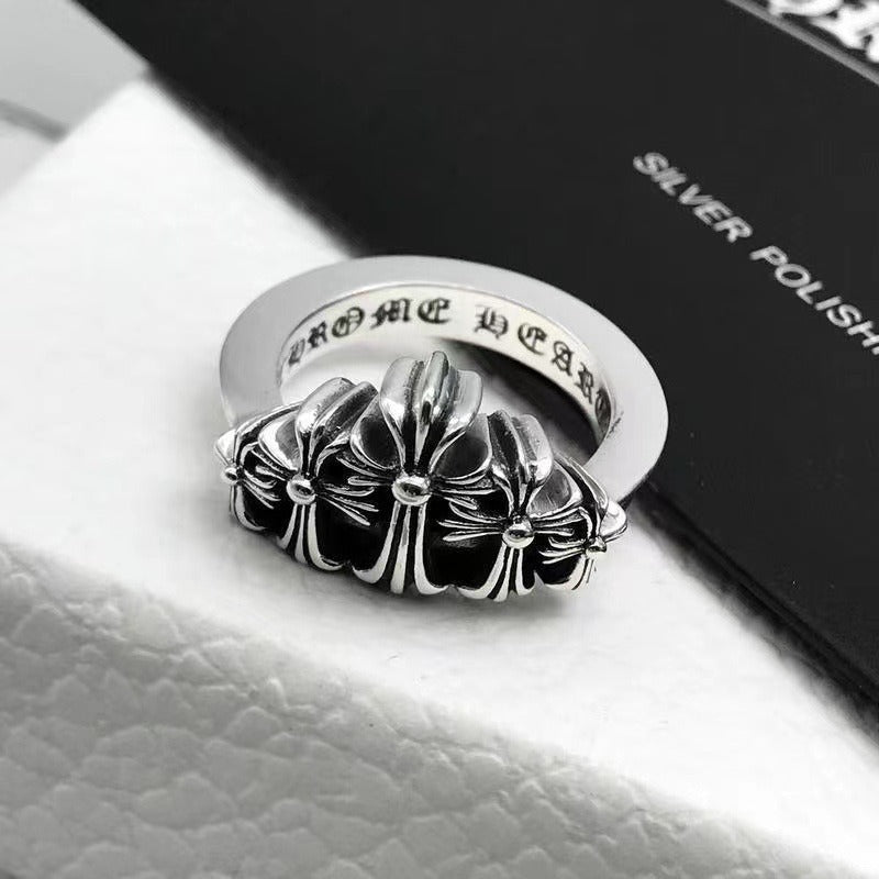 Chrome Hearts Triple Cross Ring – ring front view