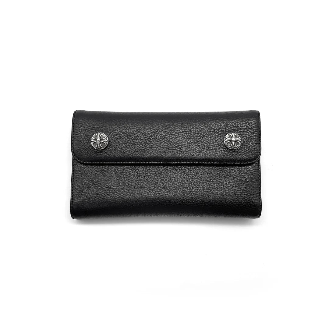 Authentic Chrome Hearts Chrome Hearts Wave Wallet – front view