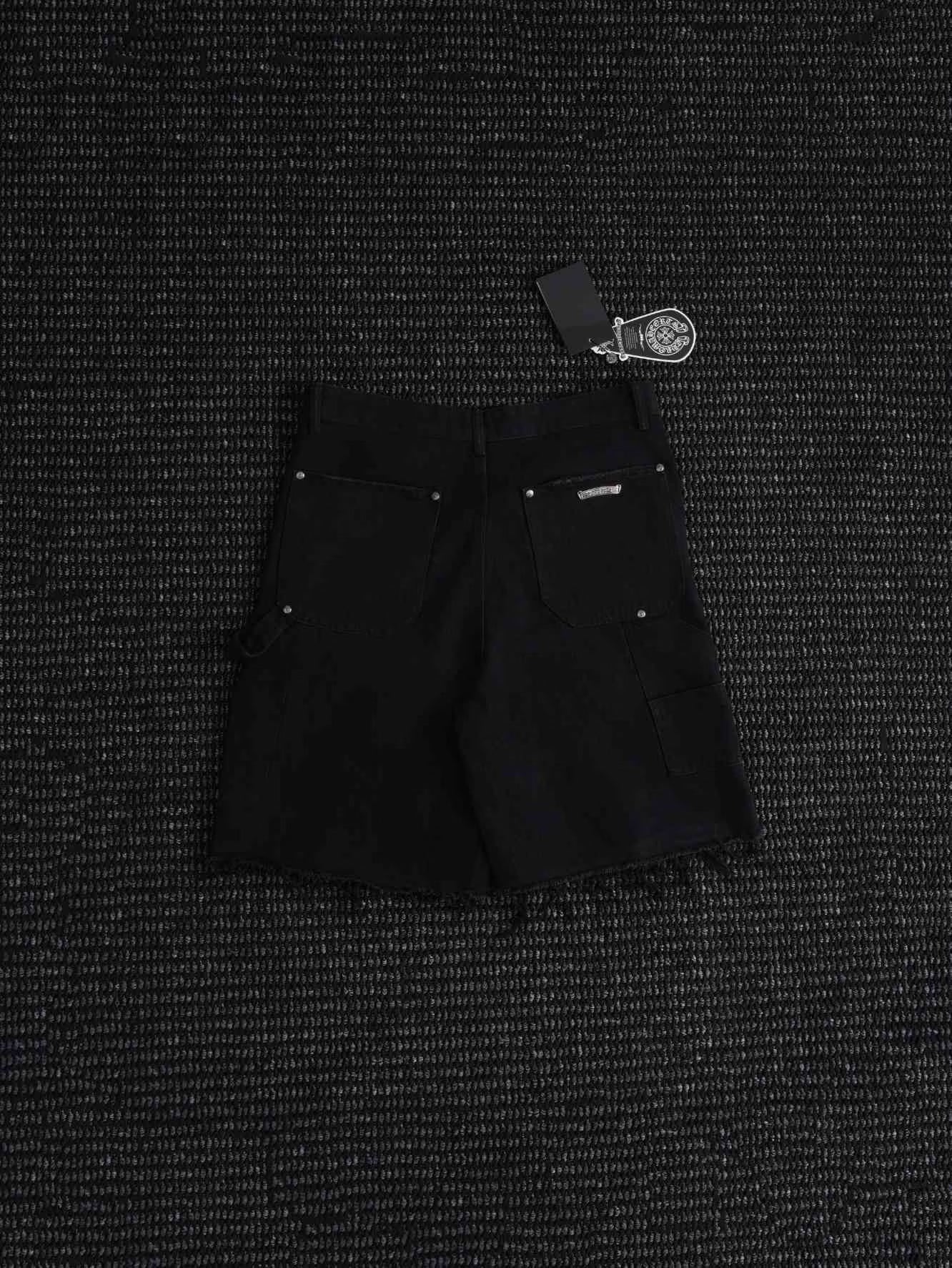Authentic Chrome Hearts Chrome Hearts Denim Carpenter Shorts â€“ front view