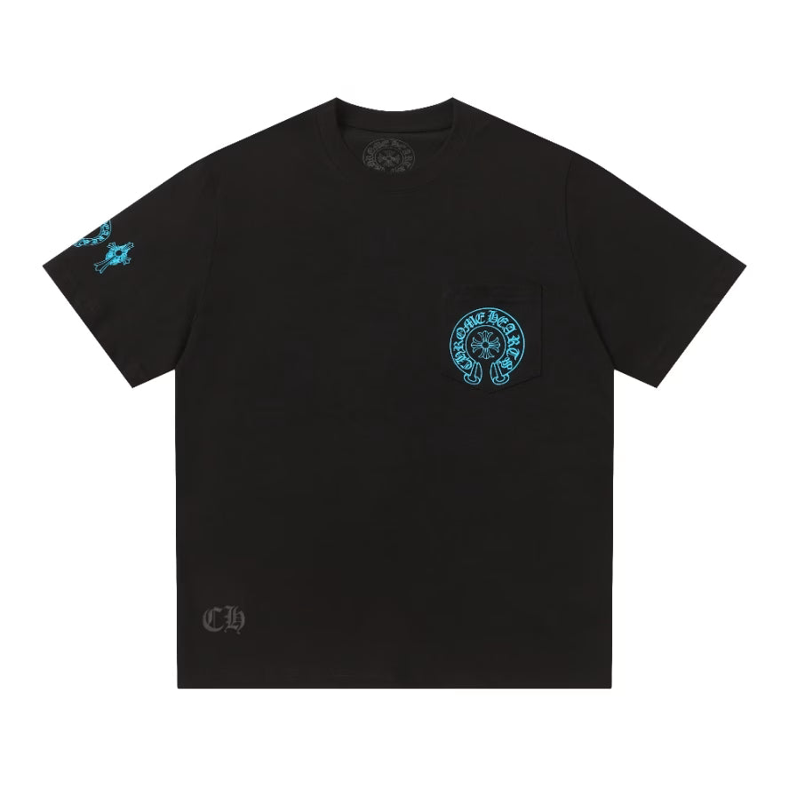 Authentic Chrome Hearts Chrome Hearts Floral Cross Pocket T-Shirt â€“ front view