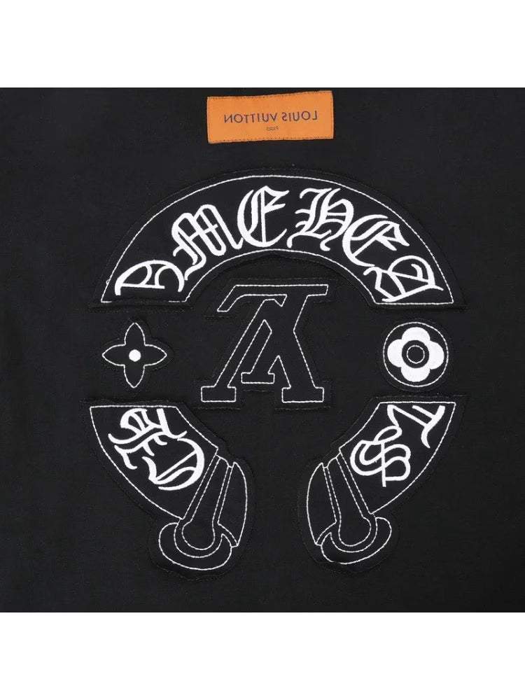 Authentic Chrome Hearts Louis Vuitton X Chrome Hearts T-Shirt Black â€“ front view