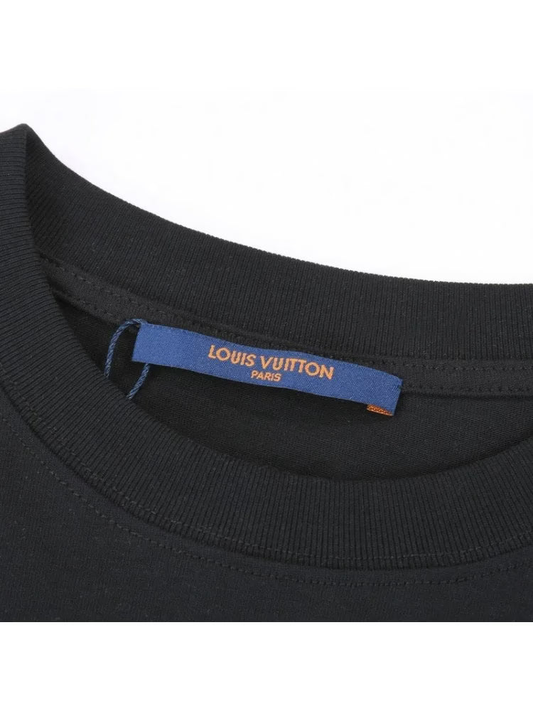 Authentic Chrome Hearts Louis Vuitton X Chrome Hearts T-Shirt Black â€“ front view