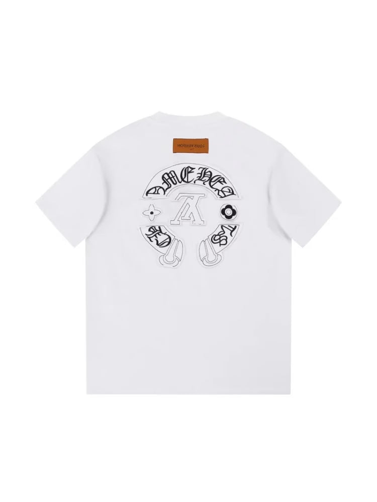 Authentic Chrome Hearts Louis Vuitton X Chrome Hearts T-Shirt White â€“ front view