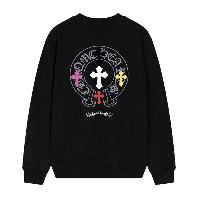 Authentic Chrome Hearts Chrome Hearts Multi Cross Horseshoe LS Black â€“ front view