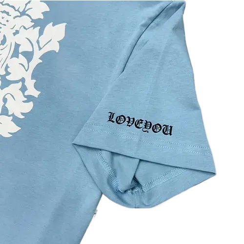 Authentic Chrome Hearts Dagger Tee Chrome Hearts Baby Blue – front view