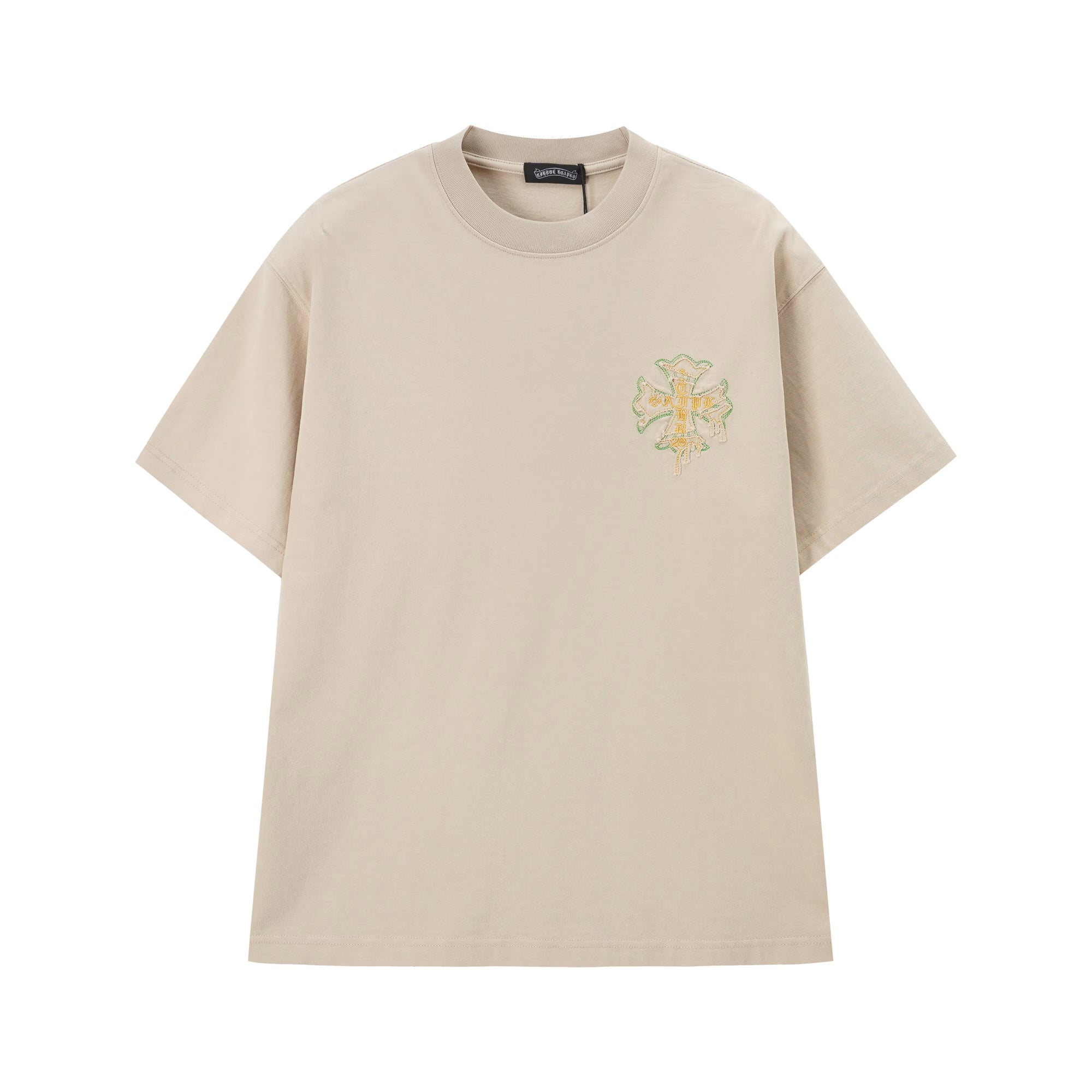 Authentic Chrome Hearts Chrome Hearts Green Cemetery Cross Logo T-Shirt â€“ front view
