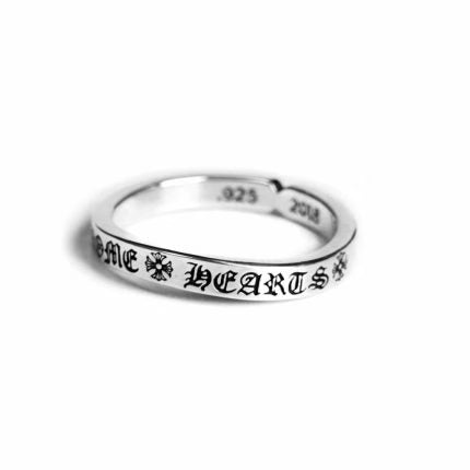 Authentic Chrome Hearts Chrome Heart Distort Spacer Ring â€“ front view