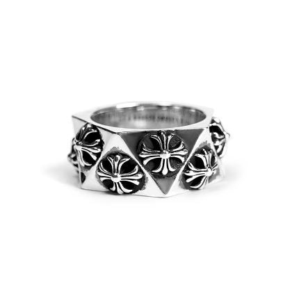 Authentic Chrome Hearts CH Plus Pentagon Ring â€“ front view