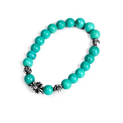 Authentic Chrome Hearts Chrome Hearts Turquoise Braceletâ€‹ â€“ front view