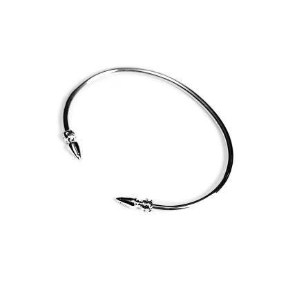 Authentic Chrome Hearts Skinny Spike Cuff â€“ front view
