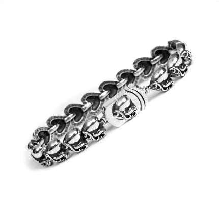 Authentic Chrome Hearts Heart Pattern Bracelet â€“ front view