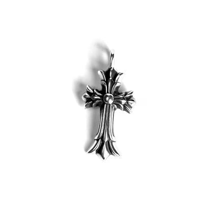 Authentic Chrome Hearts Double Cross Charm â€“ front view