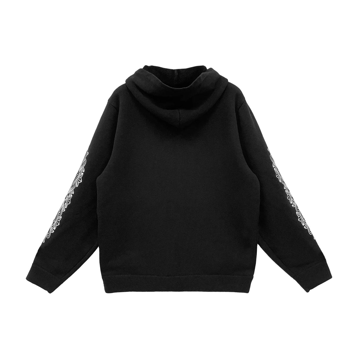 Chrome Hearts Floral Logo Zip Up Hoodie Black – hoodie detail close-up