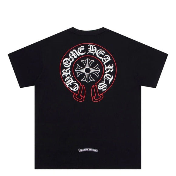 Authentic Chrome Hearts Black And Red Chrome Hearts Shirt – shirt front view