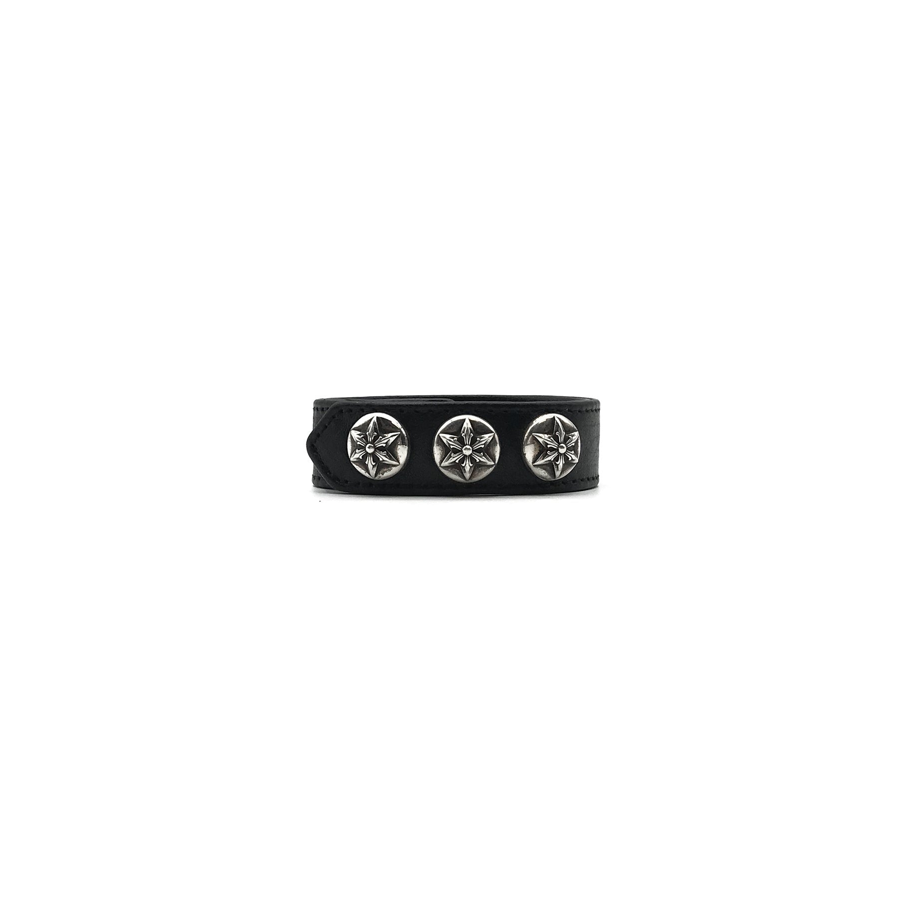 Chrome Hearts Leather Bracelet – bracelet front view