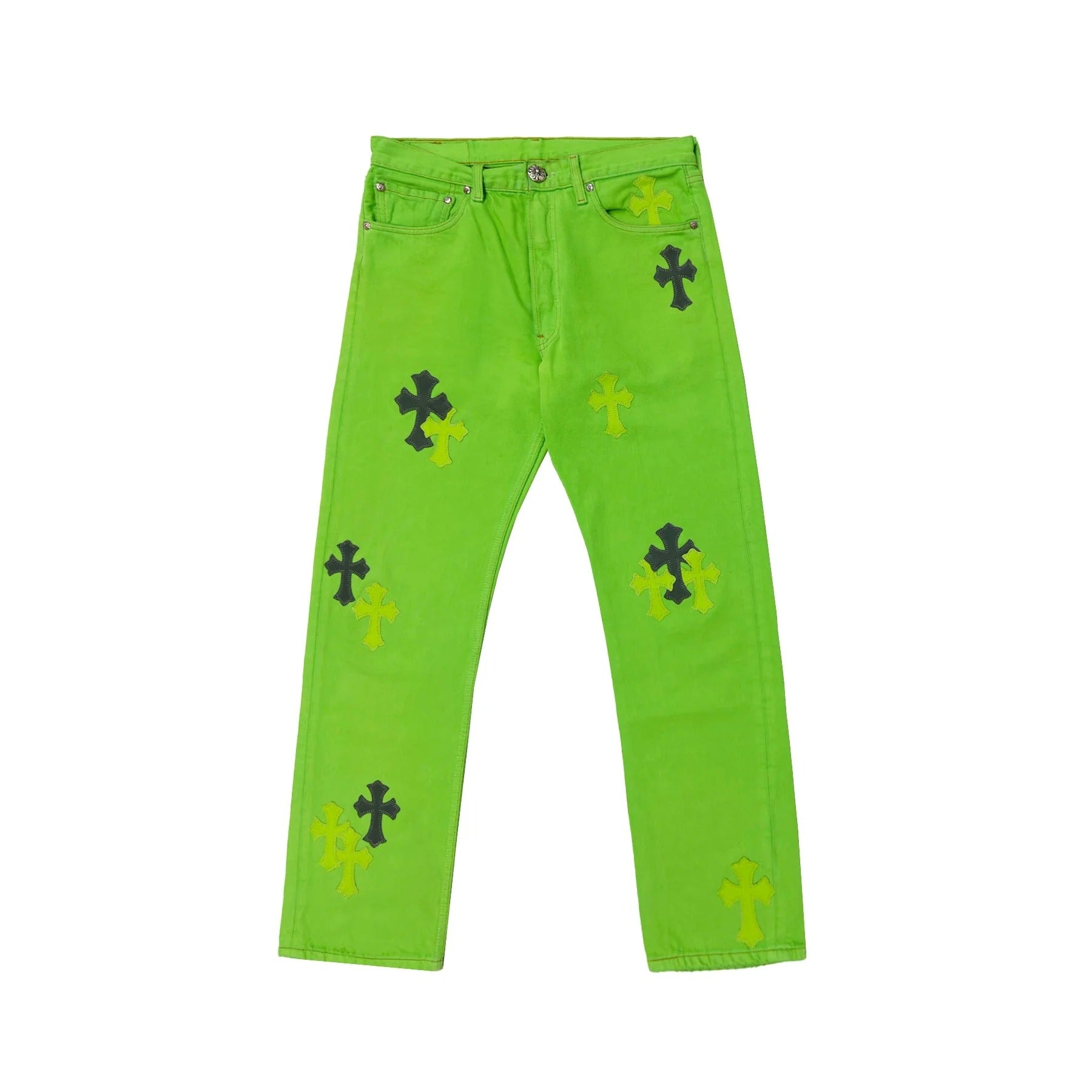 Chrome Hearts Jeans Green – pants front view