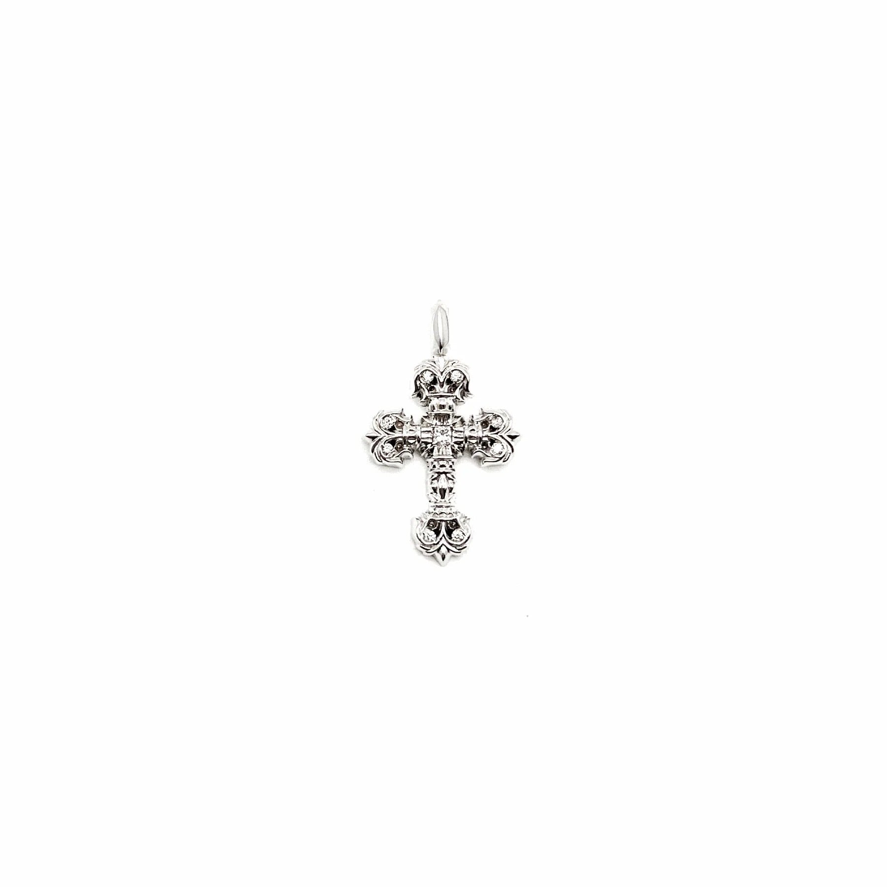Chrome Hearts Diamond Necklace – necklace front view