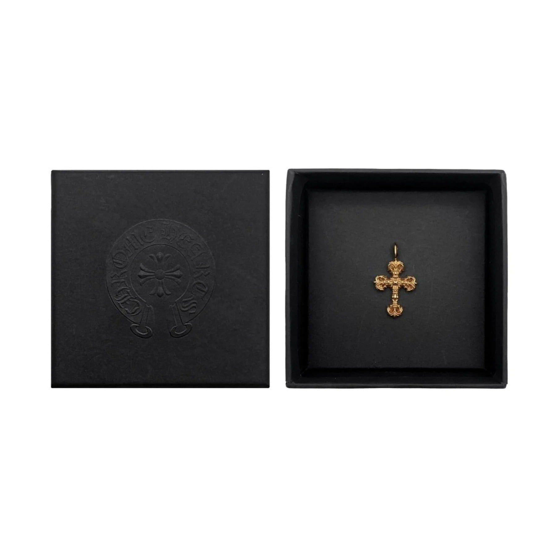 Chrome Hearts Gold Cross Necklace – necklace back view